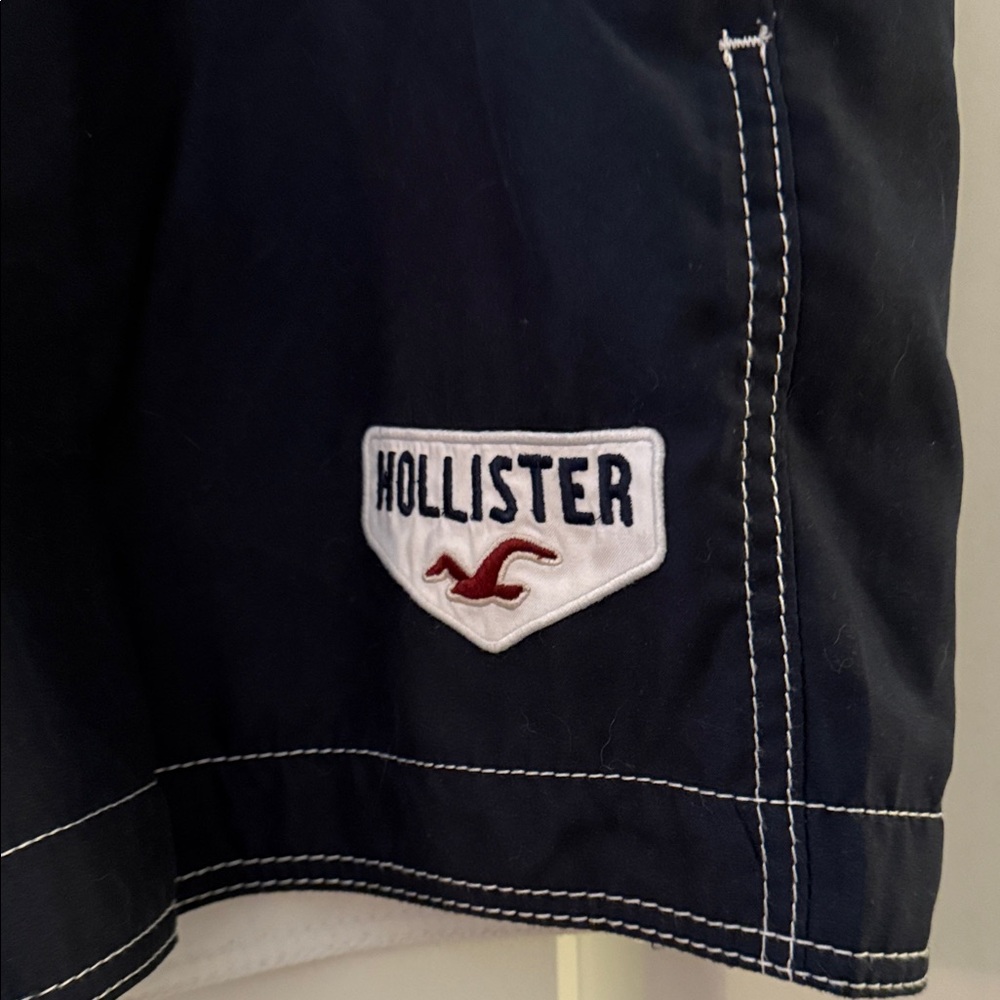 Hollister Men's Dark Blue Board Shorts - Picture 3 of 4